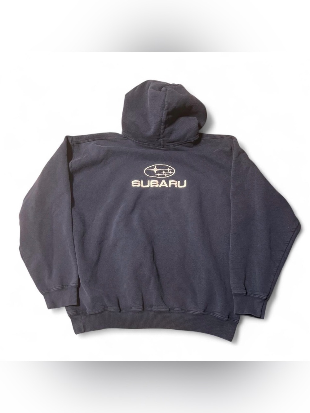 Vintage Subaru Logo Hoodie Navy Blue Men’s L Y2K